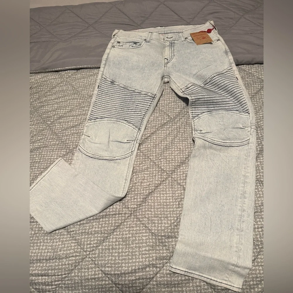 Vintage True Religion Men's Light Gray light stretch Jeans